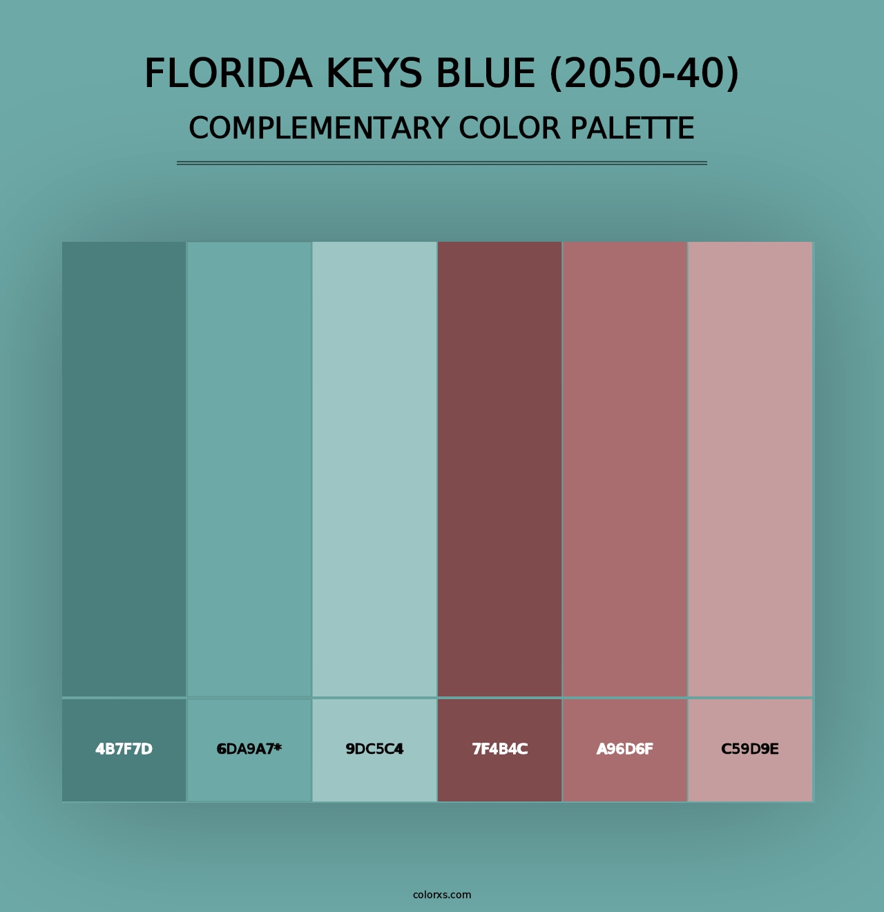 Florida Keys Blue (2050-40) - Complementary Color Palette