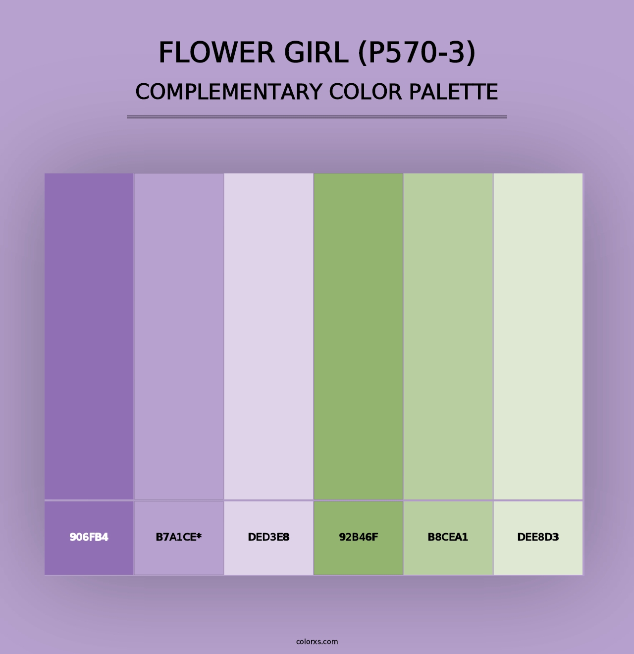 Flower Girl (P570-3) - Complementary Color Palette