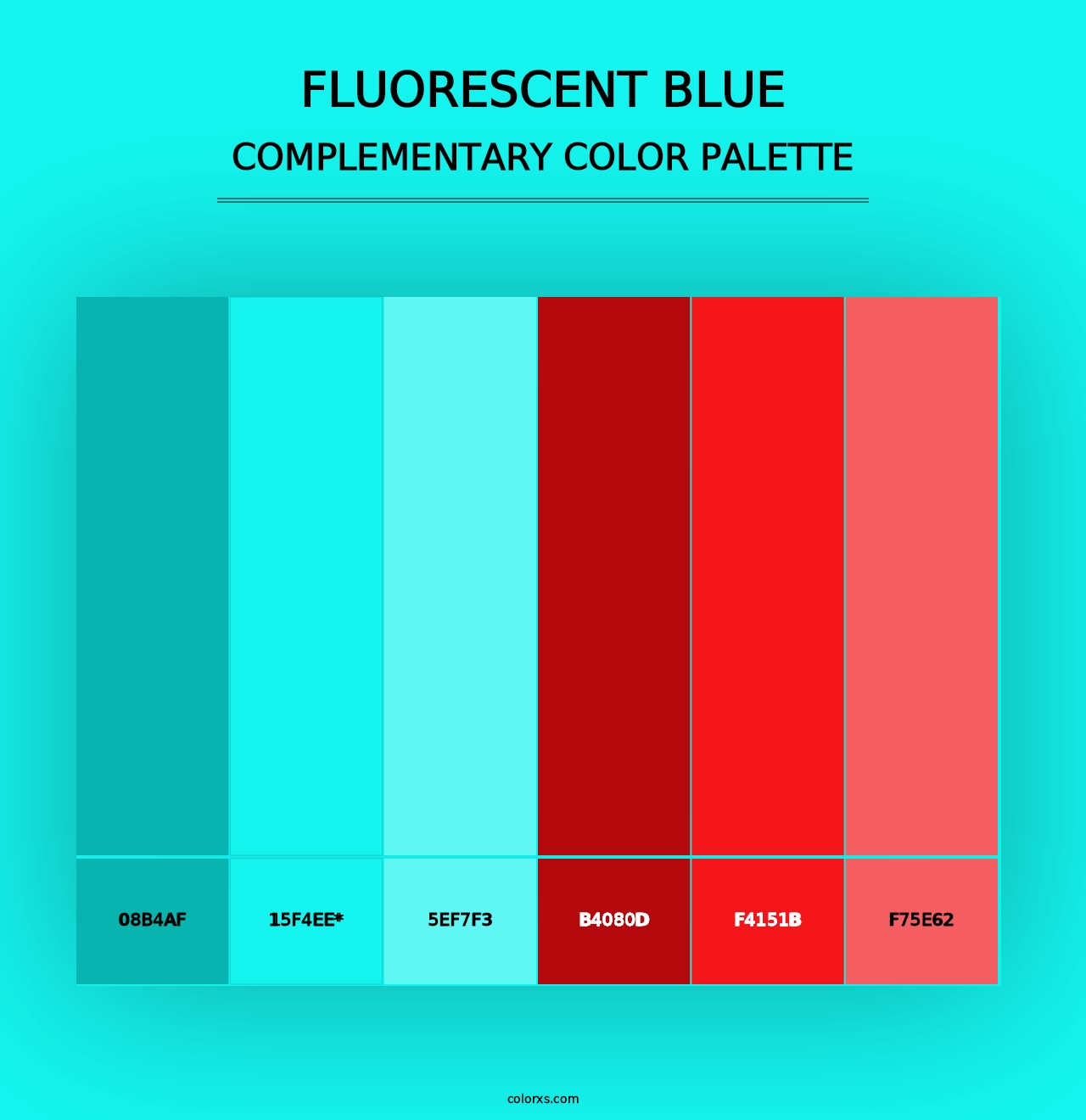 Fluorescent Blue - Complementary Color Palette