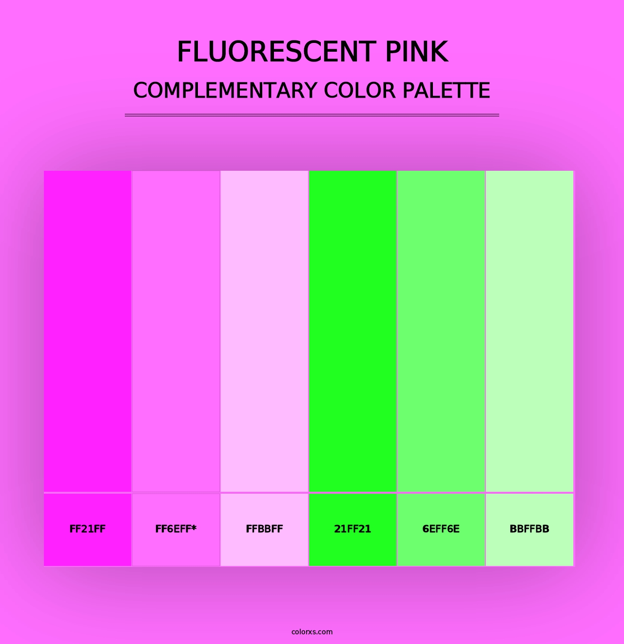 Fluorescent Pink - Complementary Color Palette