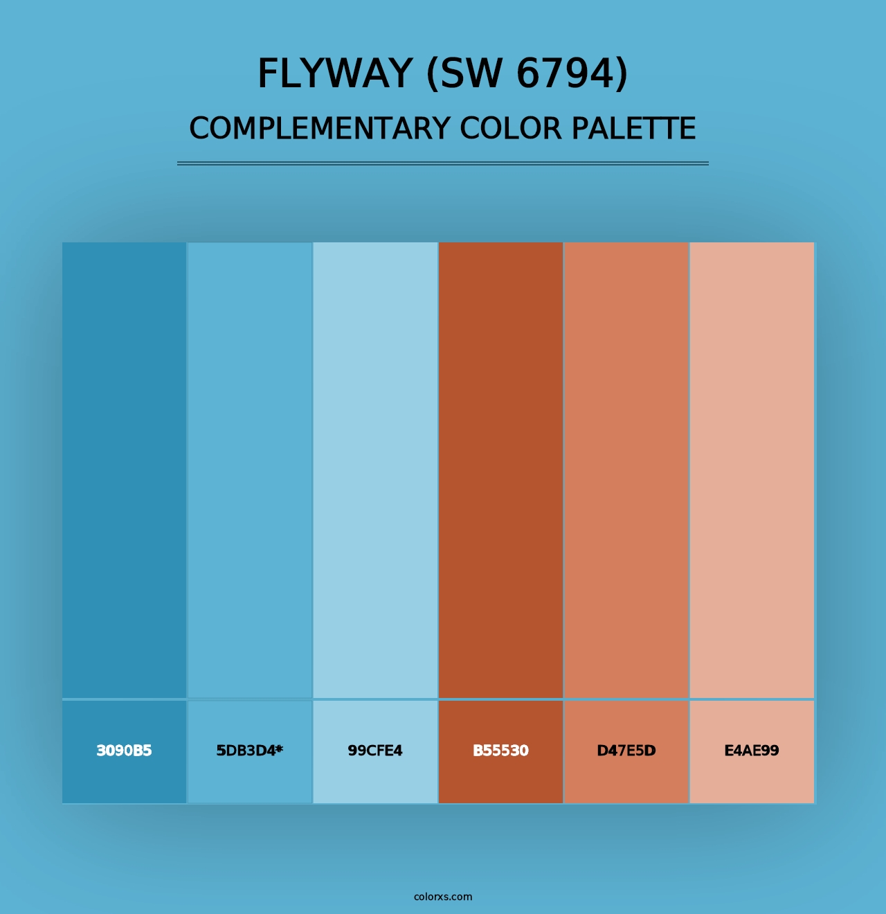 Flyway (SW 6794) - Complementary Color Palette