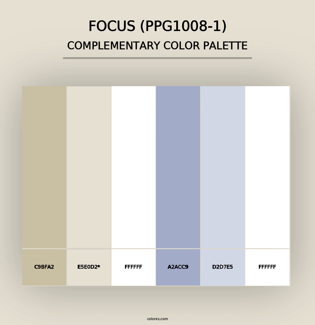 Focus (PPG1008-1) - Complementary Color Palette