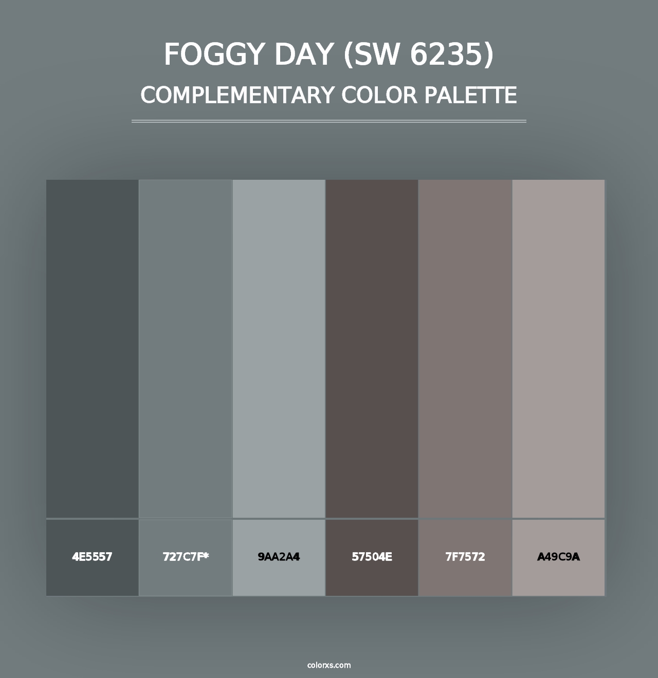 Foggy Day (SW 6235) - Complementary Color Palette