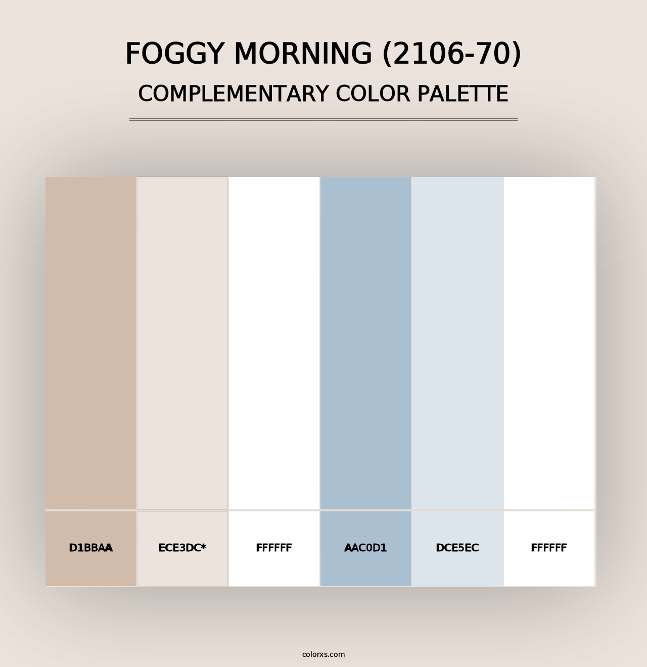 Foggy Morning (2106-70) - Complementary Color Palette