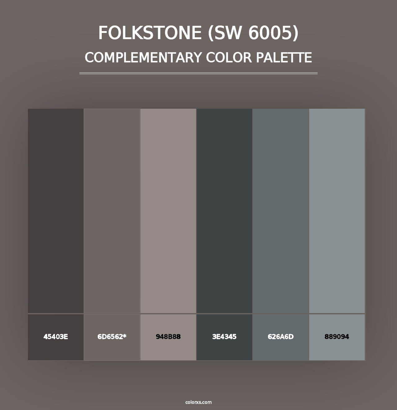 Folkstone (SW 6005) - Complementary Color Palette