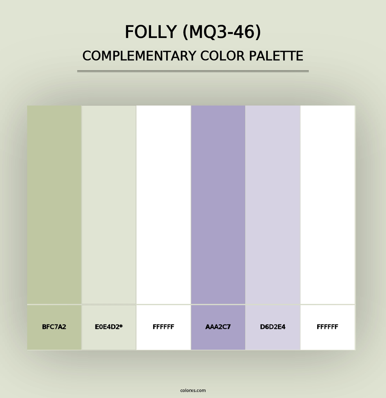 Folly (MQ3-46) - Complementary Color Palette