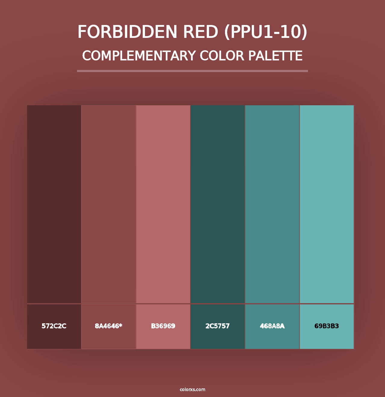 Forbidden Red (PPU1-10) - Complementary Color Palette