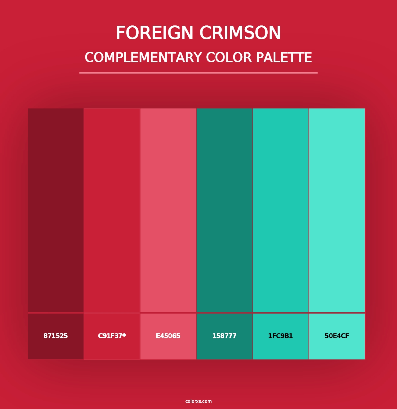 Foreign Crimson - Complementary Color Palette