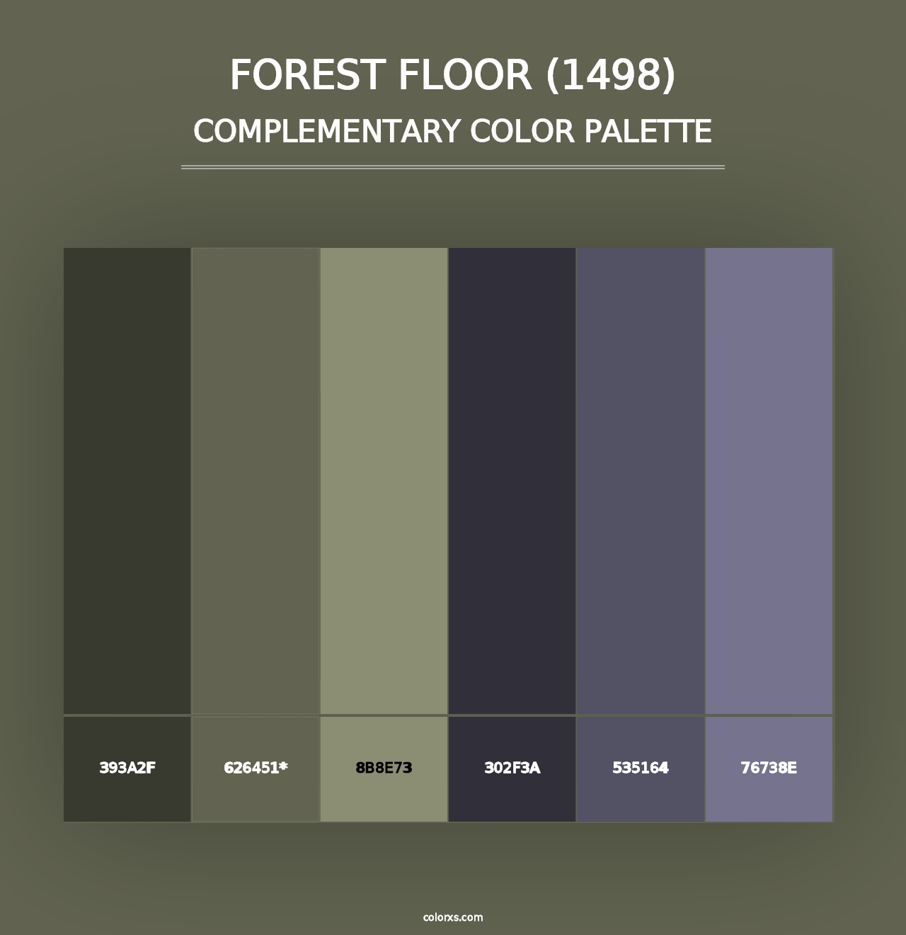 Forest Floor (1498) - Complementary Color Palette