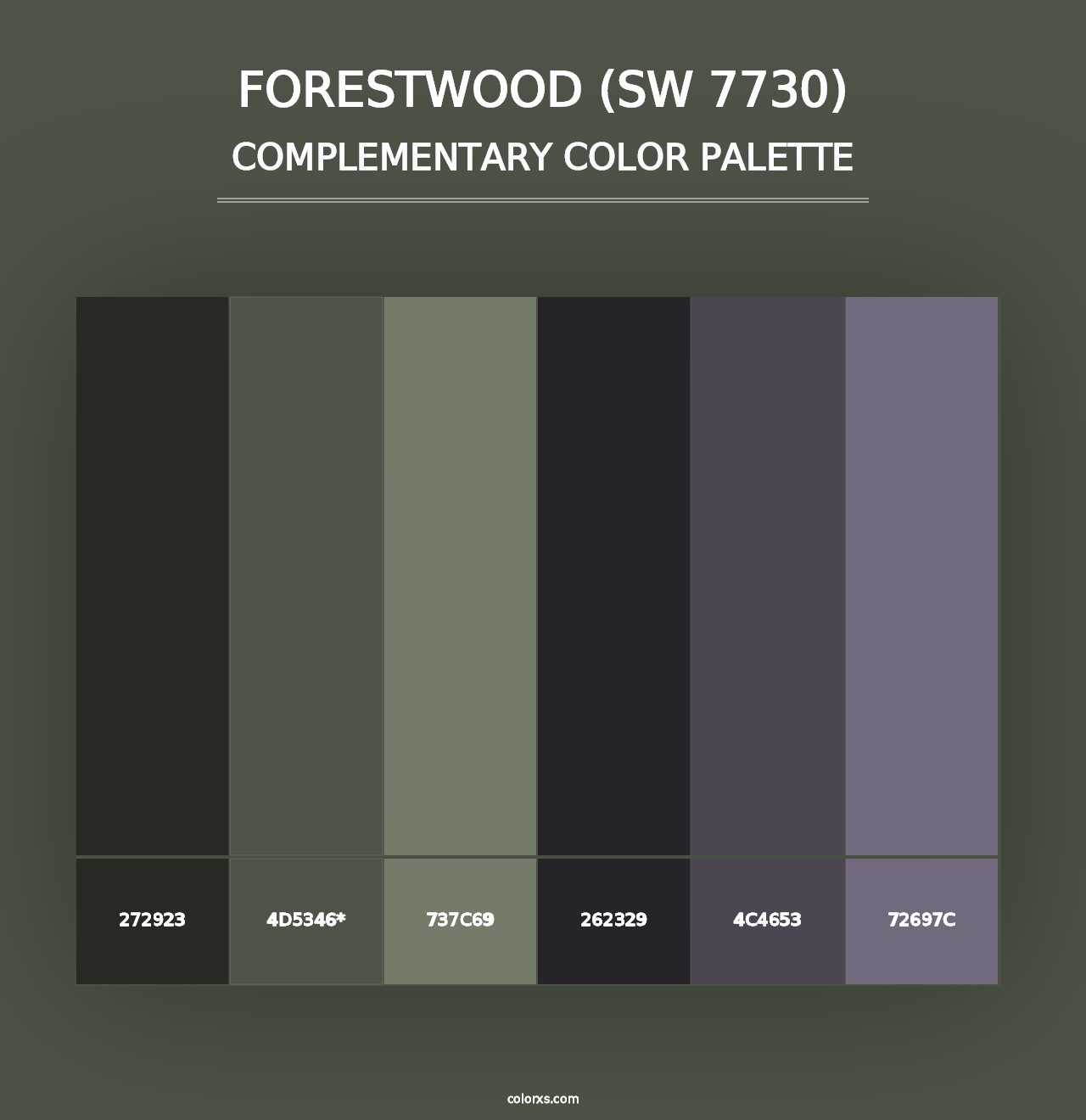 Forestwood (SW 7730) - Complementary Color Palette