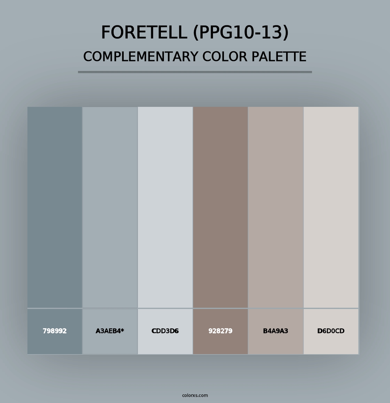 Foretell (PPG10-13) - Complementary Color Palette