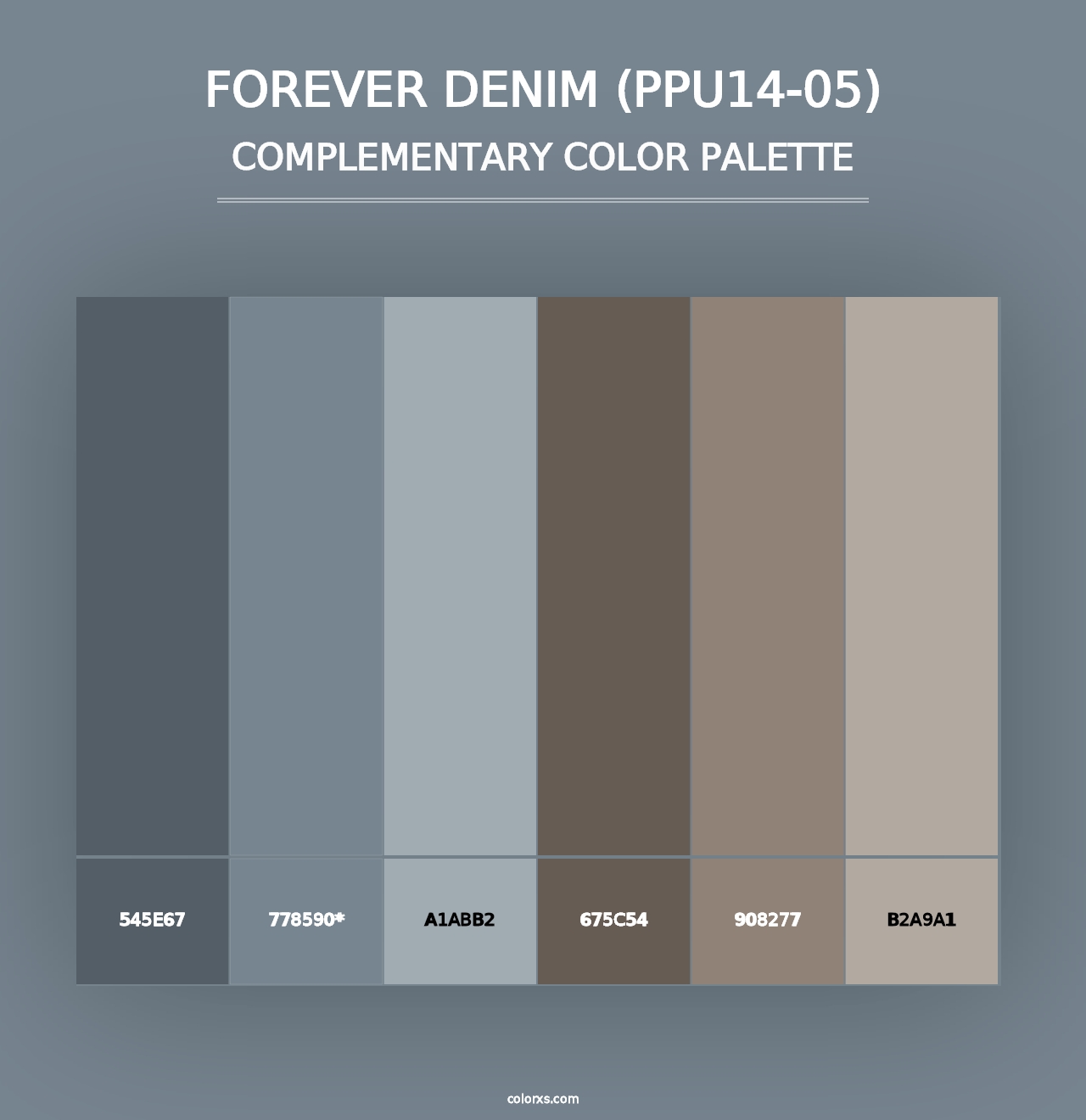 Forever Denim (PPU14-05) - Complementary Color Palette