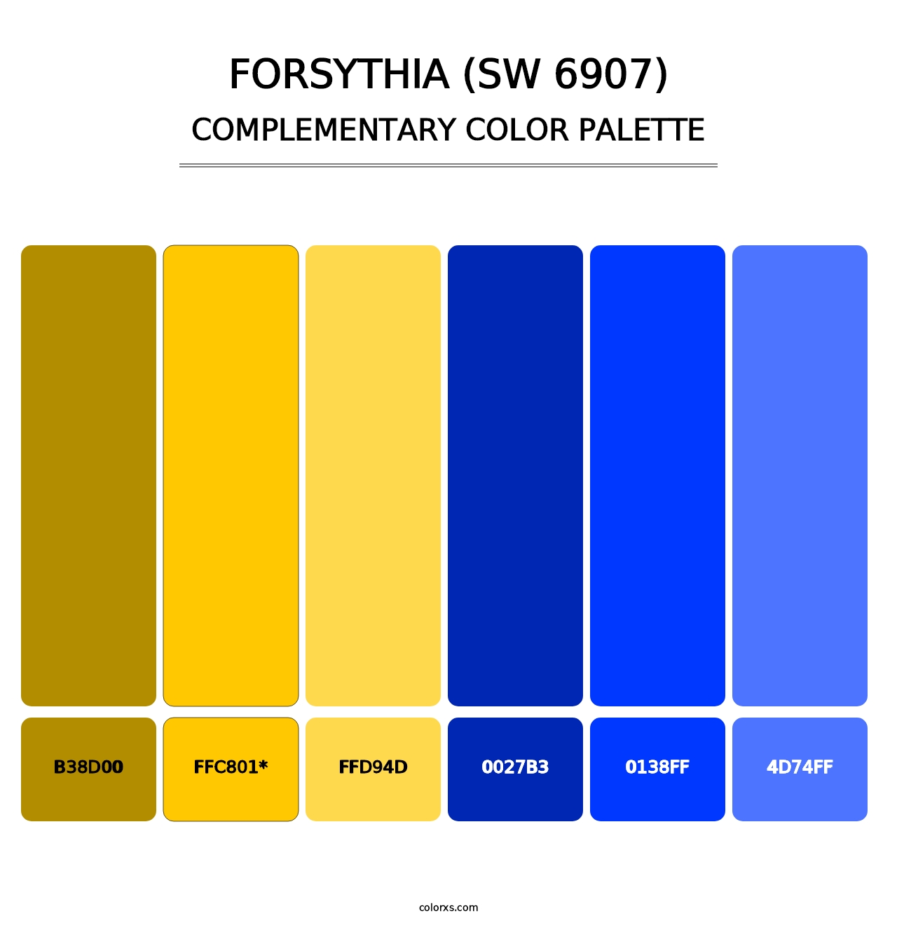 Forsythia (SW 6907) - Complementary Color Palette