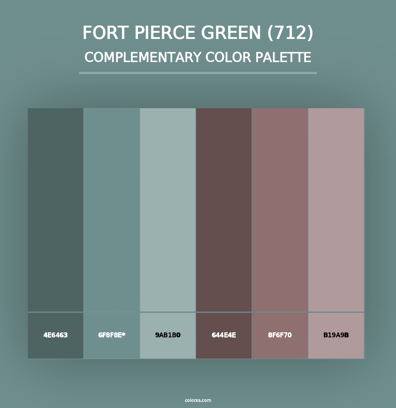 Fort Pierce Green (712) - Complementary Color Palette