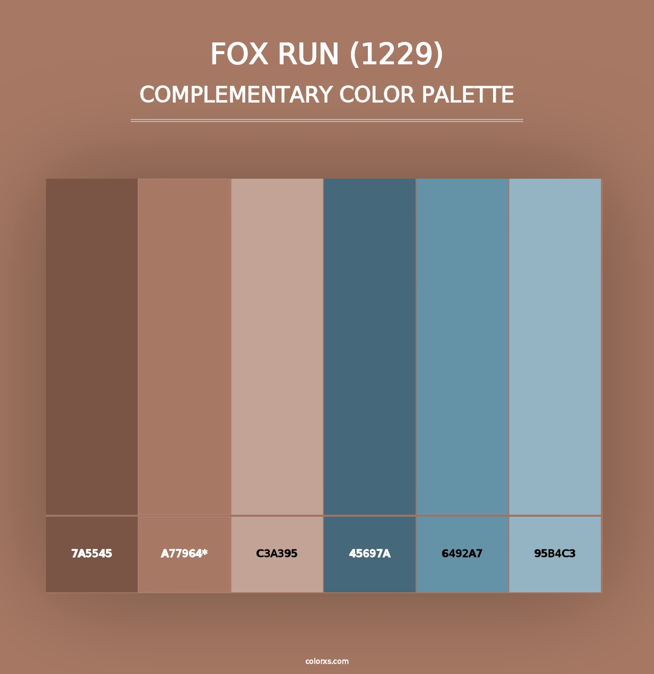 Fox Run (1229) - Complementary Color Palette