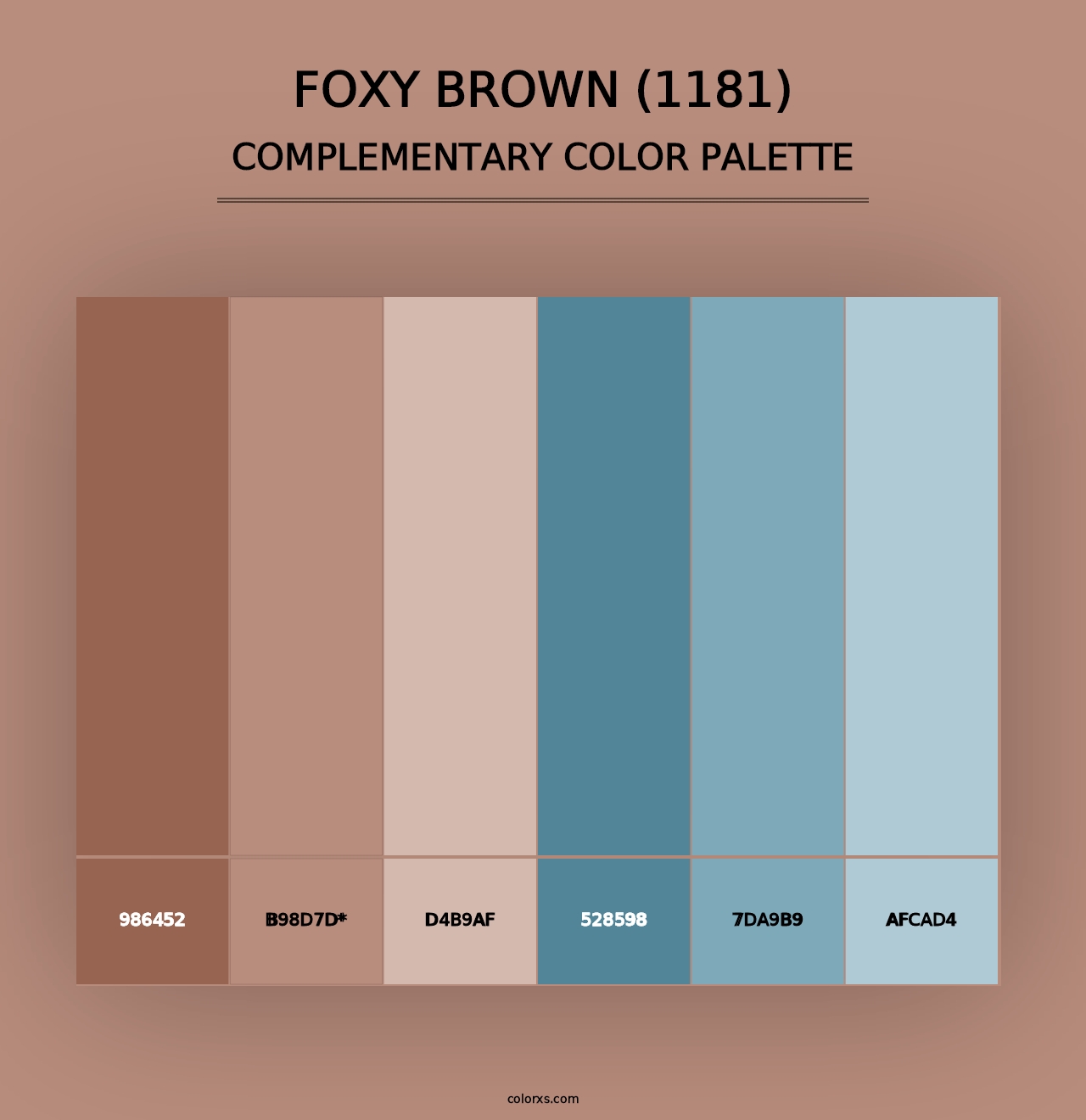 Foxy Brown (1181) - Complementary Color Palette