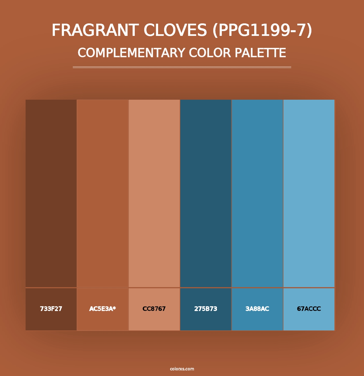 Fragrant Cloves (PPG1199-7) - Complementary Color Palette