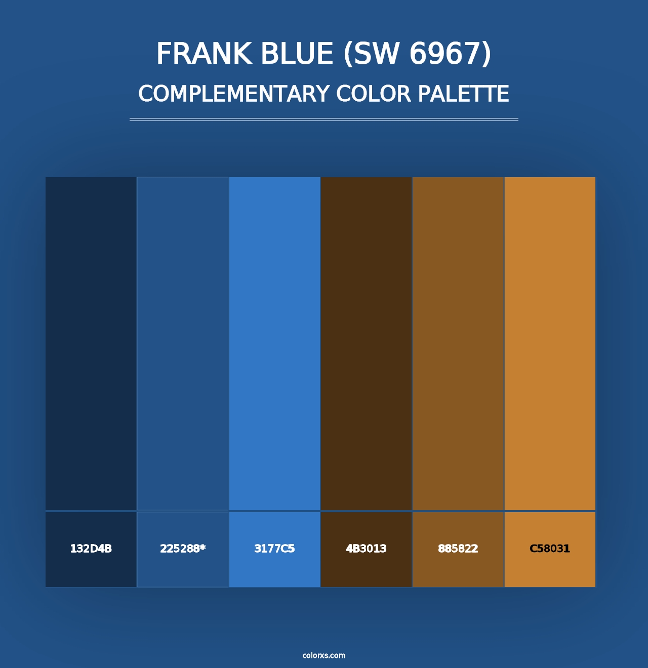 Frank Blue (SW 6967) - Complementary Color Palette