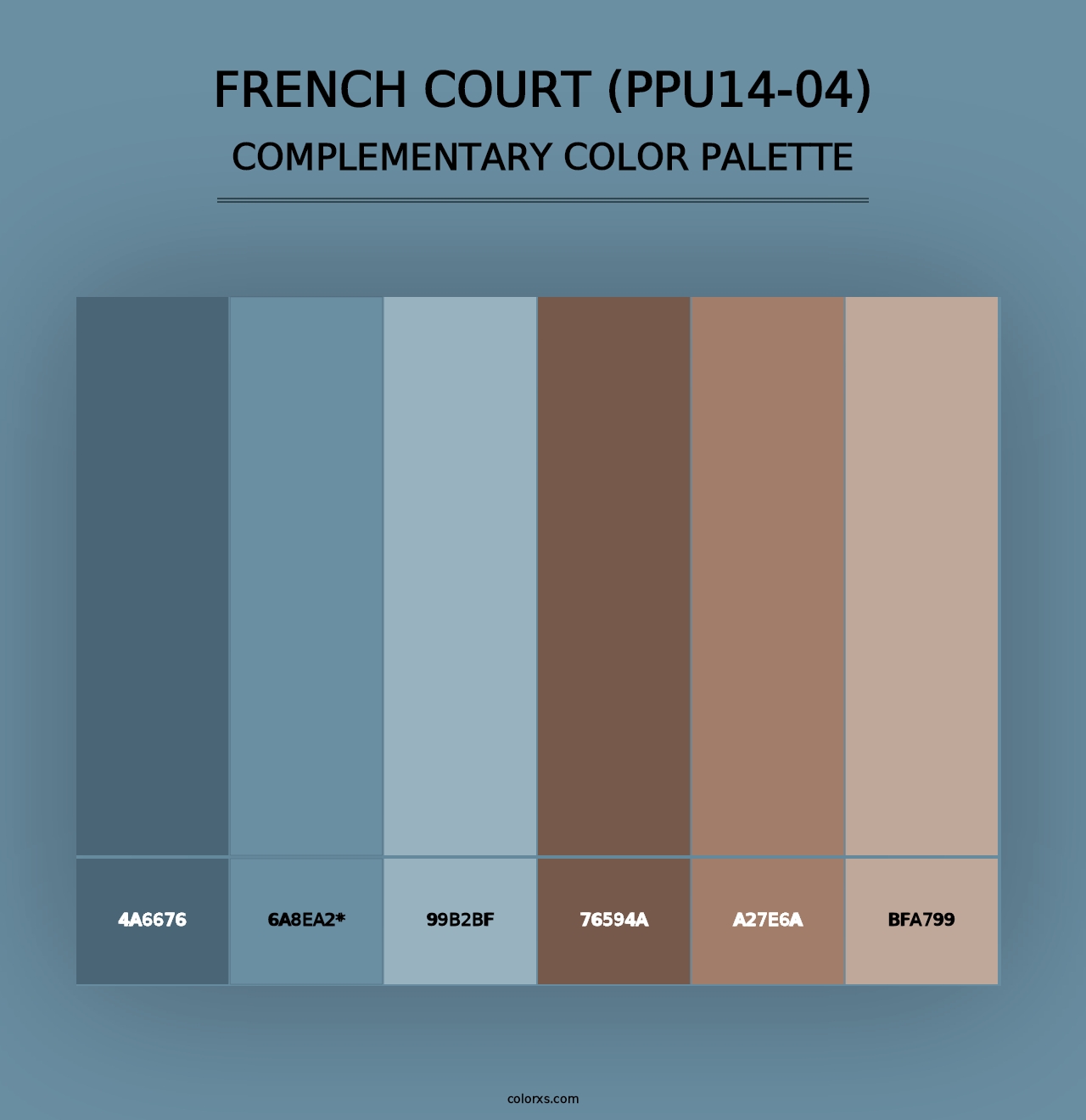 French Court (PPU14-04) - Complementary Color Palette