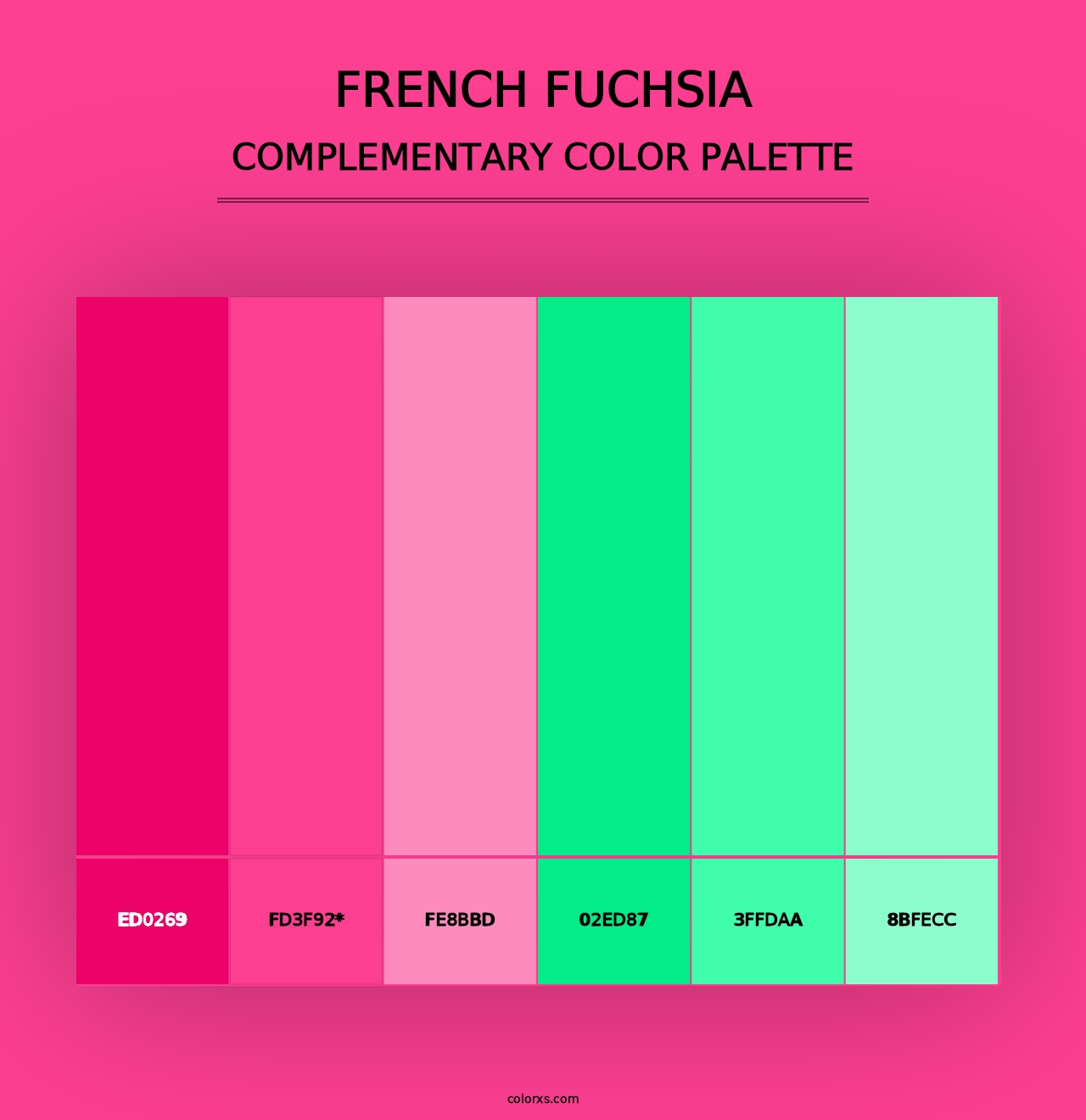 French Fuchsia - Complementary Color Palette