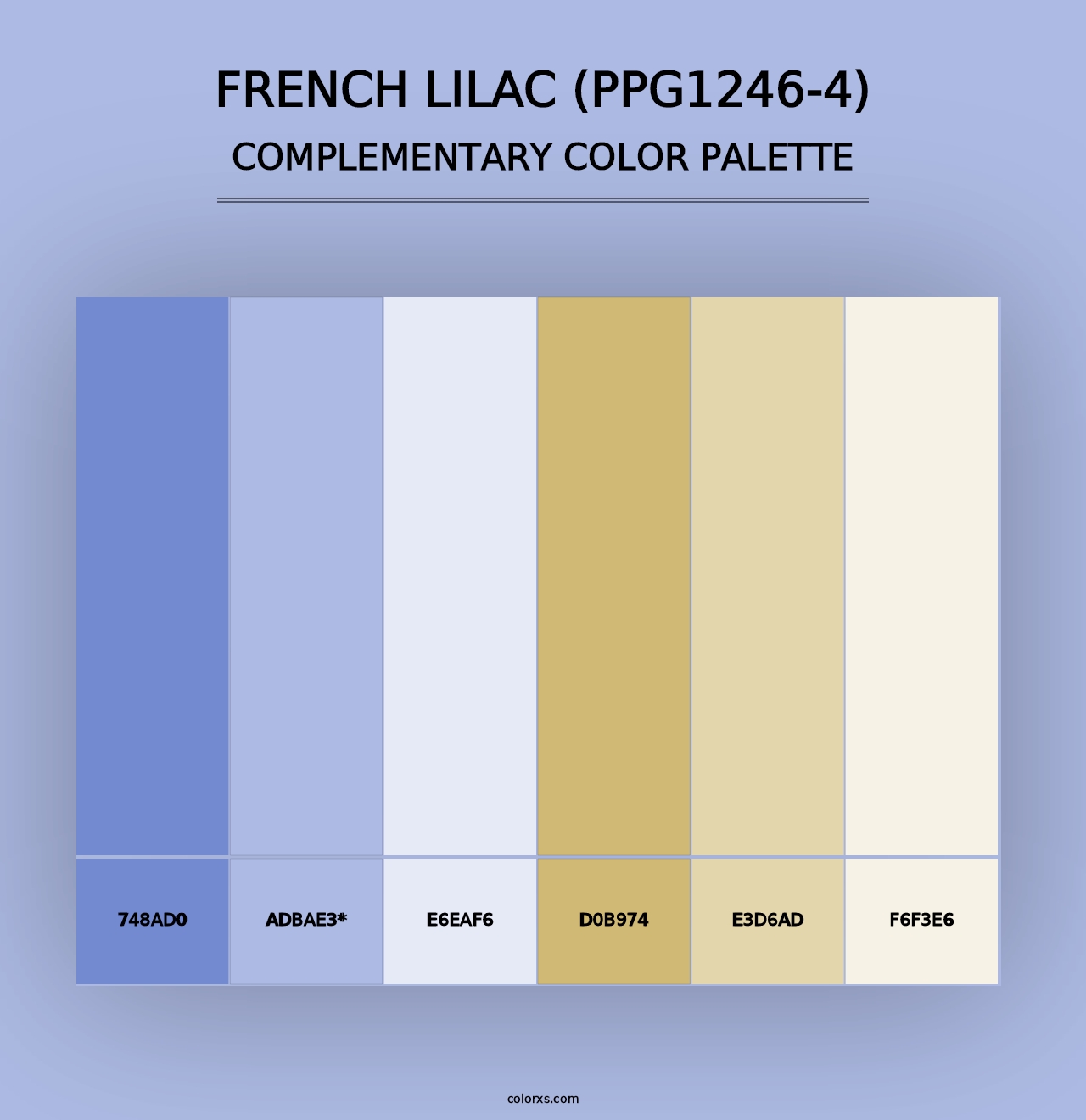 French Lilac (PPG1246-4) - Complementary Color Palette