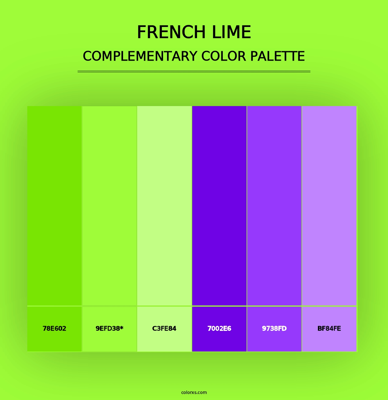 French Lime - Complementary Color Palette