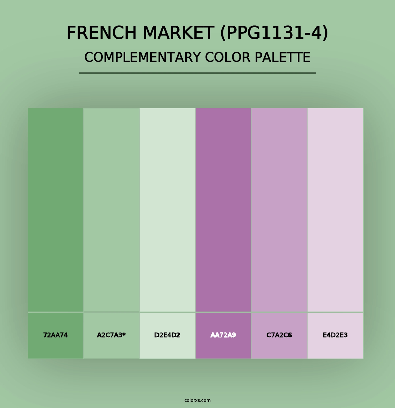 French Market (PPG1131-4) - Complementary Color Palette