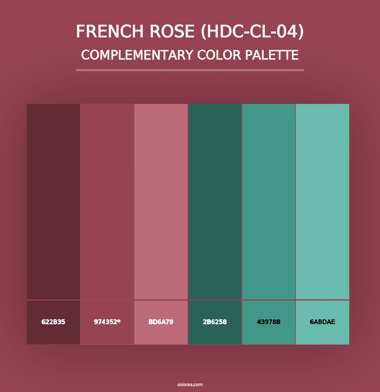 French Rose (HDC-CL-04) - Complementary Color Palette