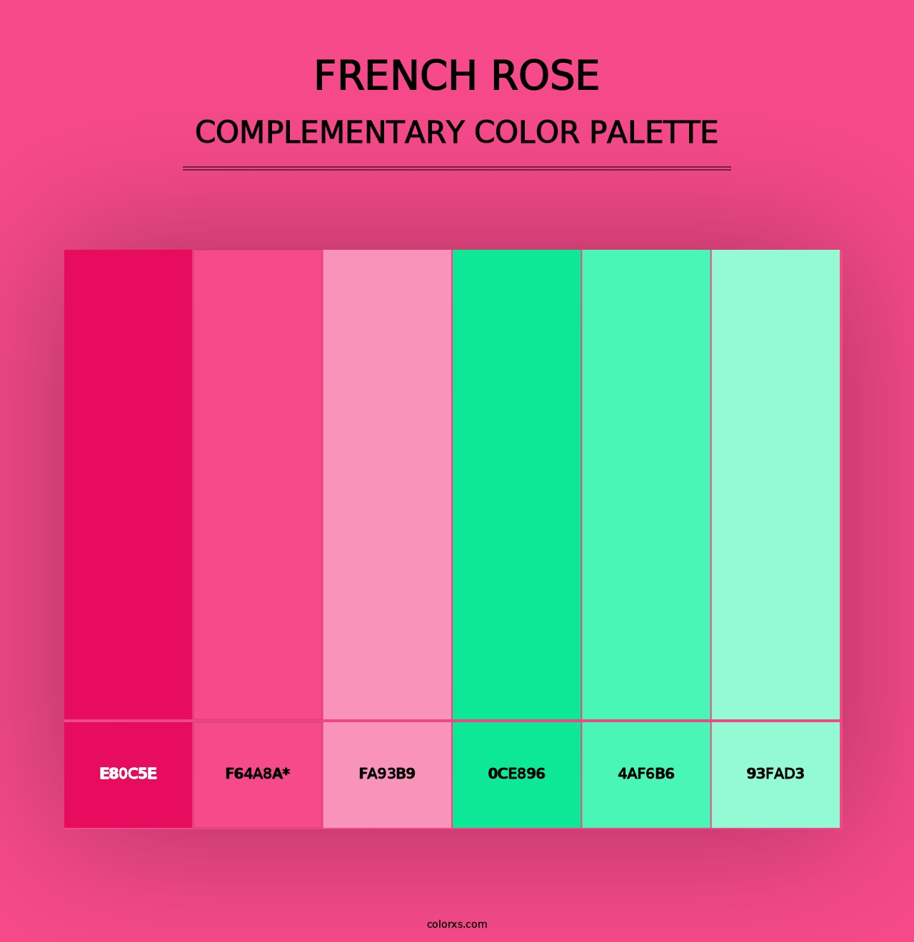 French Rose - Complementary Color Palette