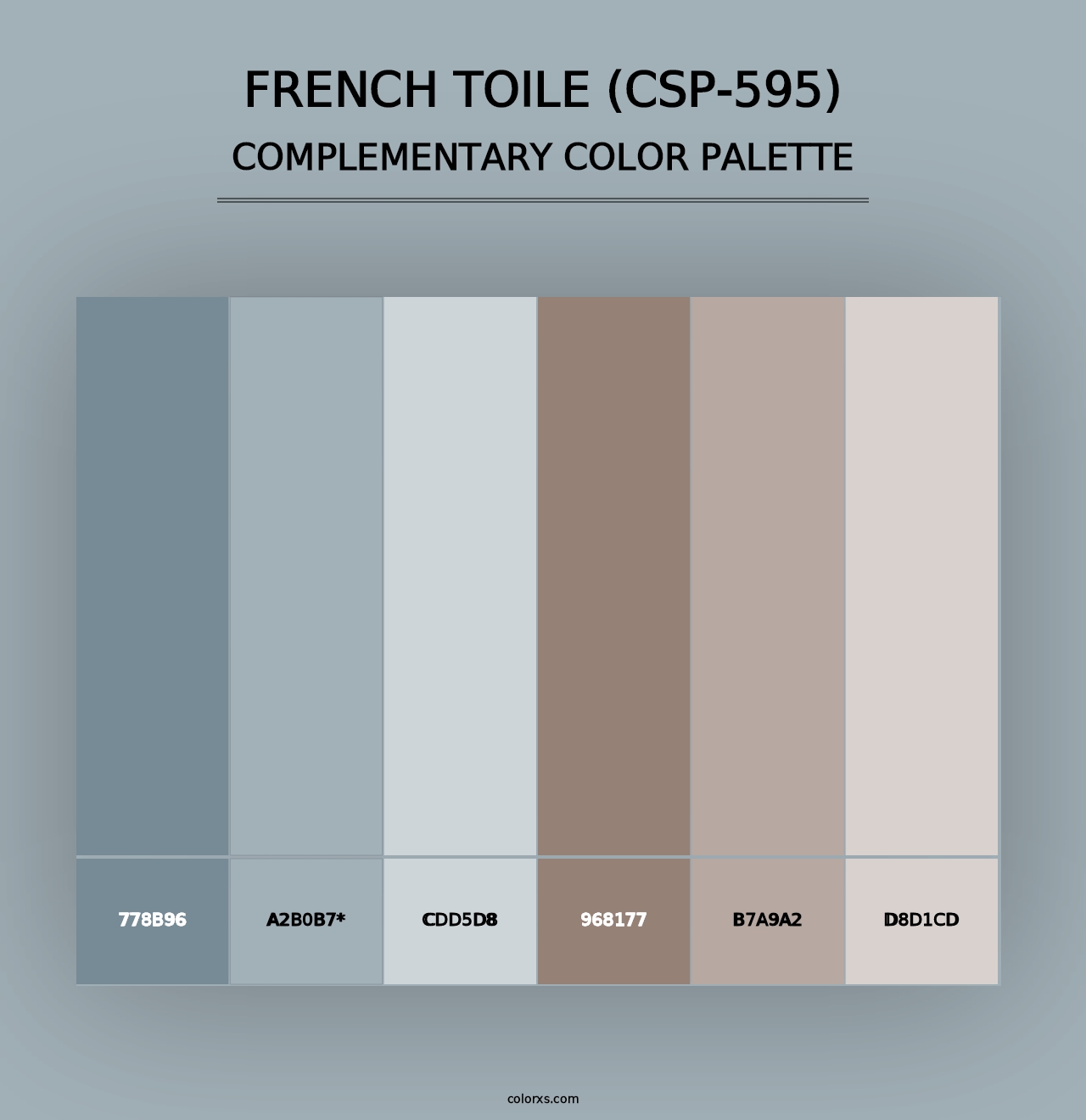 French Toile (CSP-595) - Complementary Color Palette