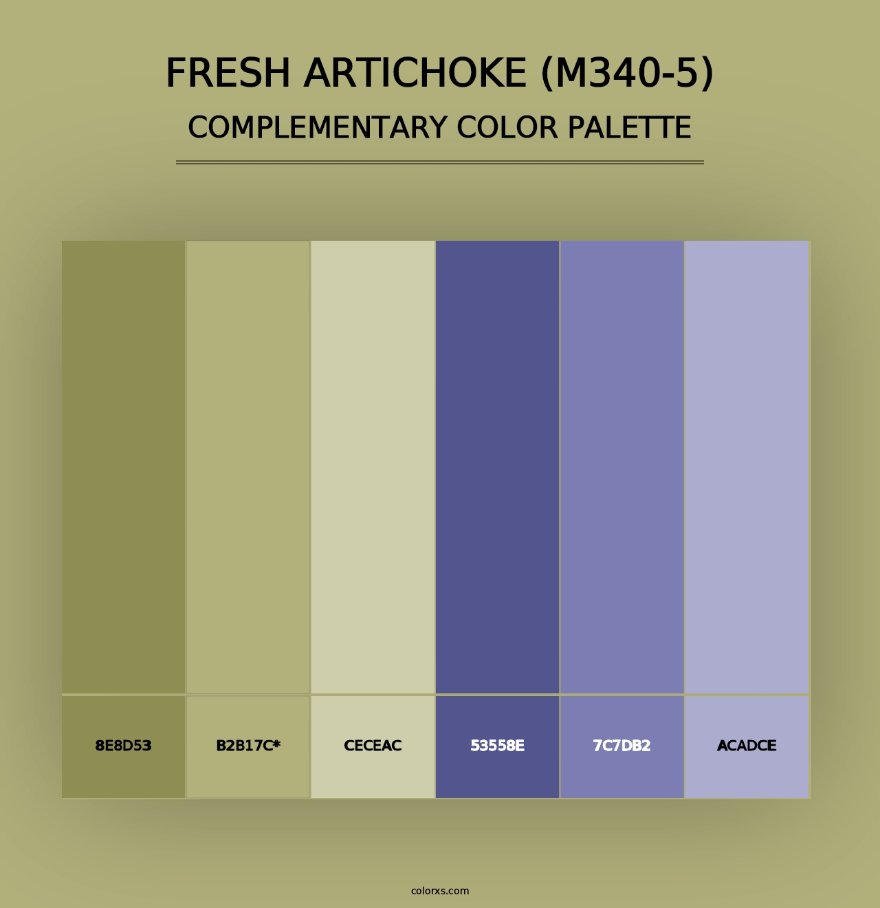 Fresh Artichoke (M340-5) - Complementary Color Palette