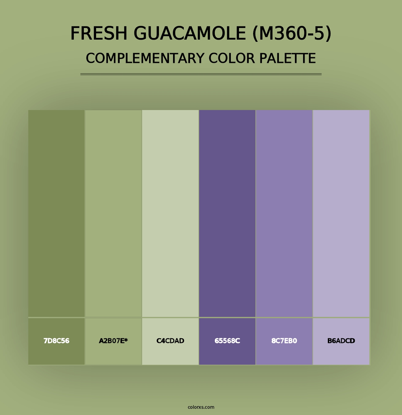 Fresh Guacamole (M360-5) - Complementary Color Palette