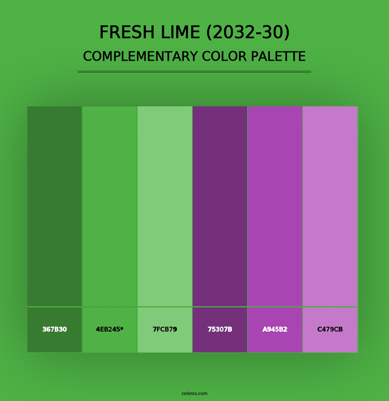 Fresh Lime (2032-30) - Complementary Color Palette