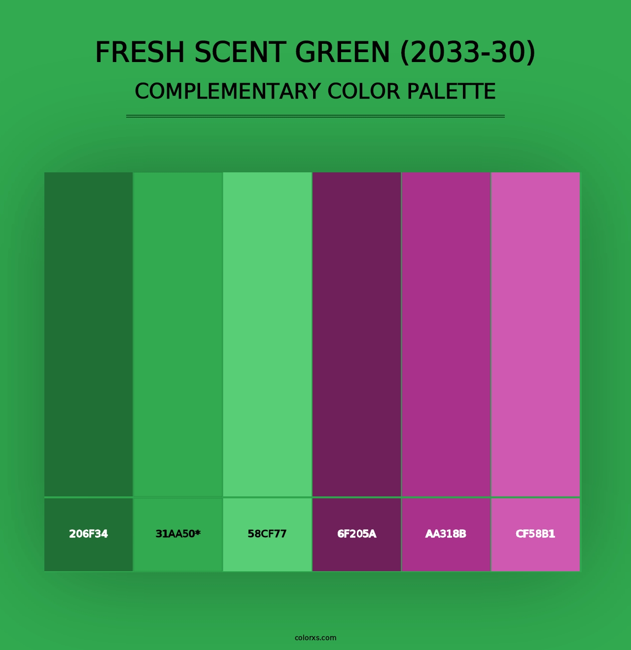 Fresh Scent Green (2033-30) - Complementary Color Palette