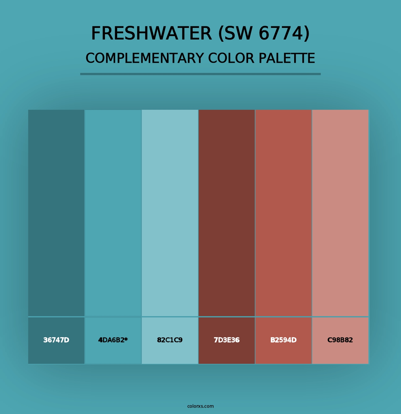 Freshwater (SW 6774) - Complementary Color Palette