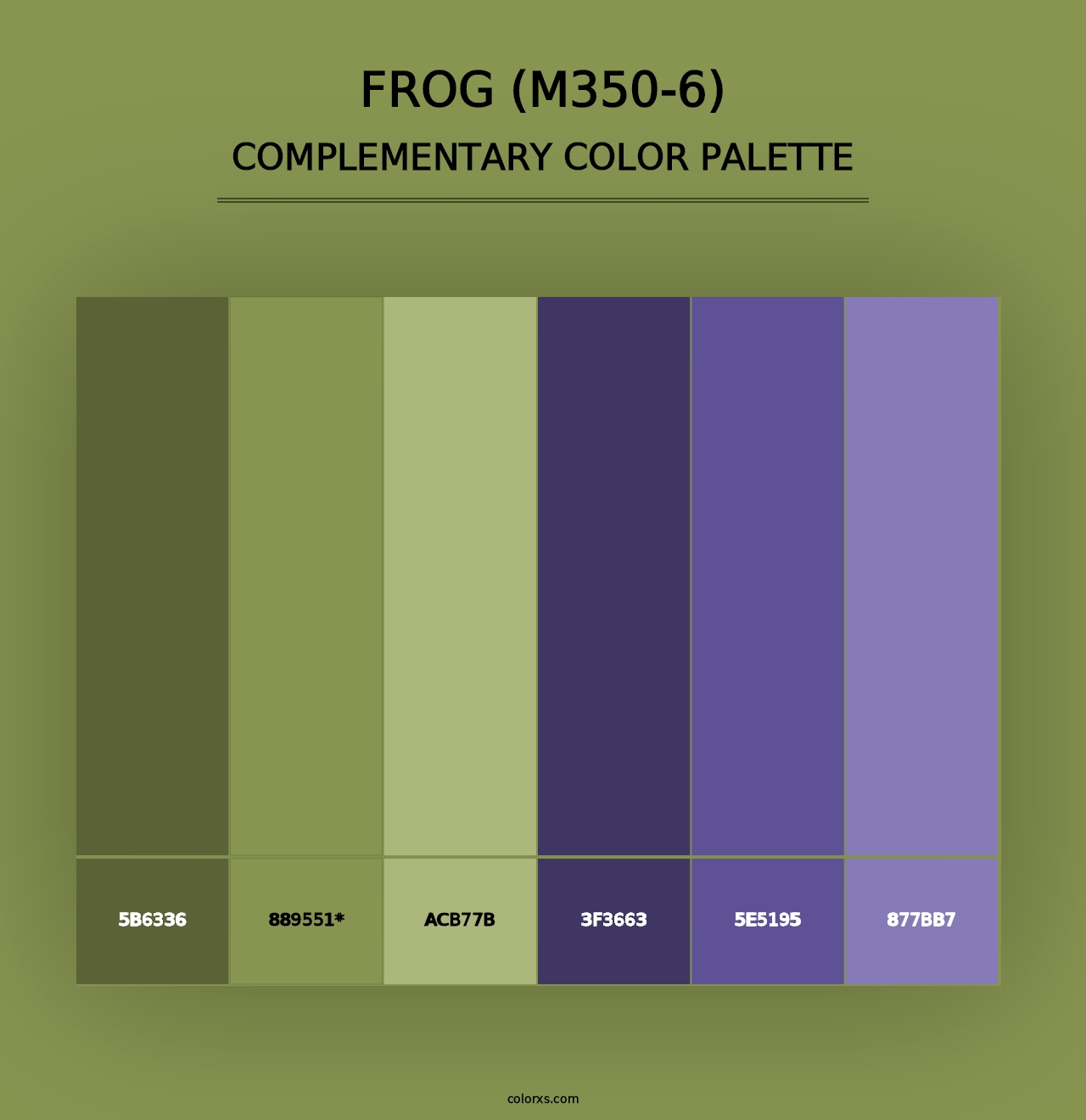 Frog (M350-6) - Complementary Color Palette