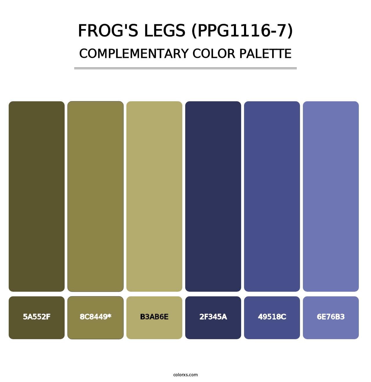 Frog's Legs (PPG1116-7) - Complementary Color Palette