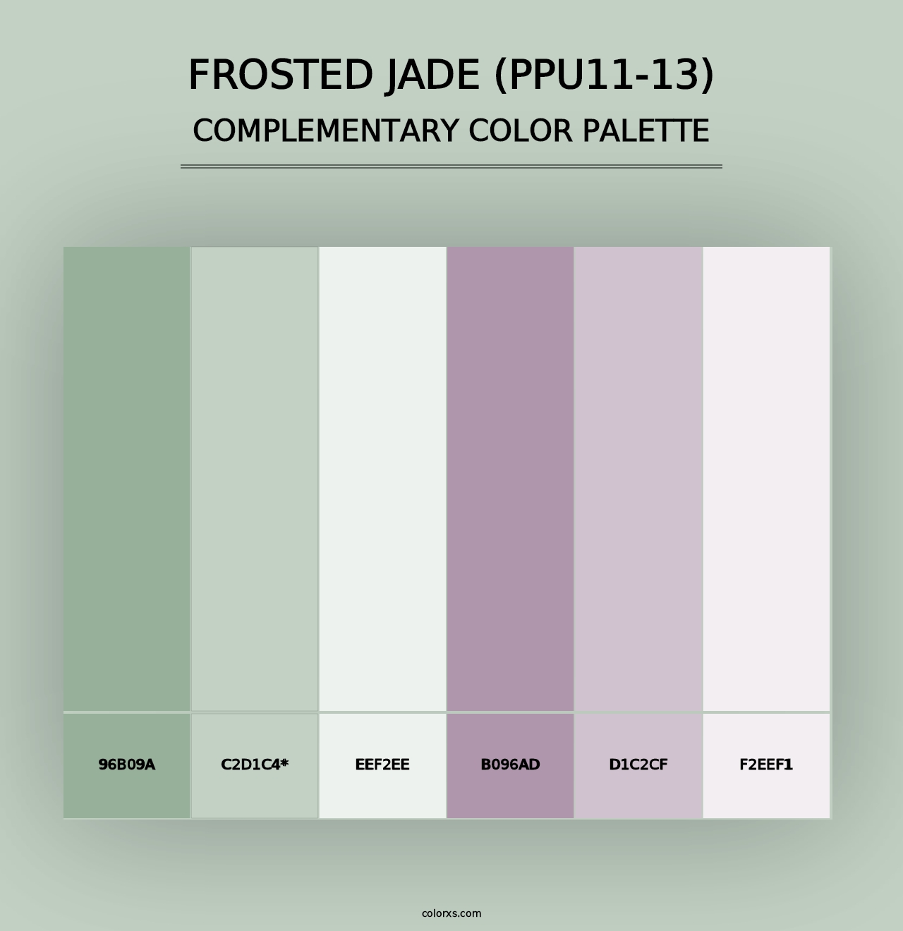 Frosted Jade (PPU11-13) - Complementary Color Palette