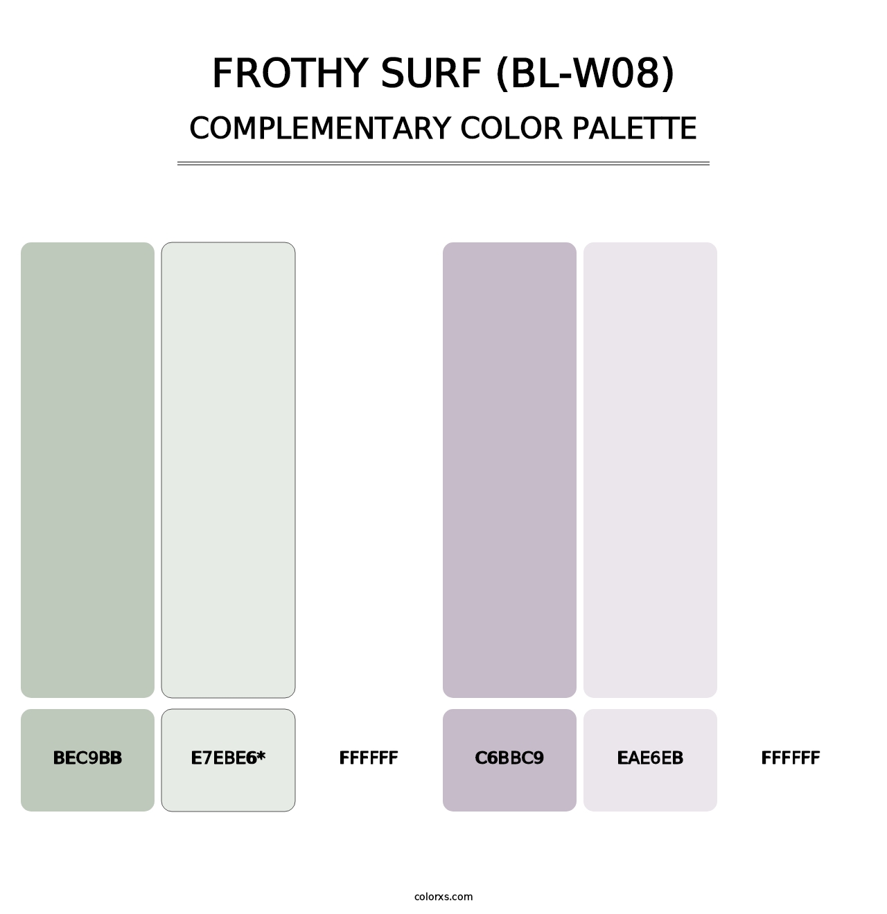 Frothy Surf (BL-W08) - Complementary Color Palette