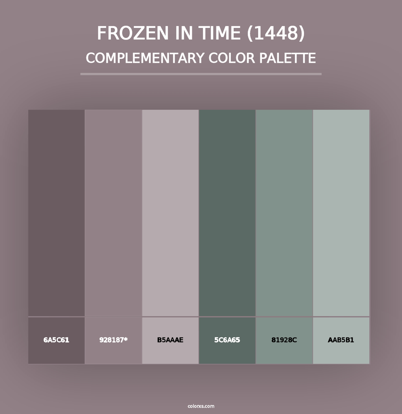 Frozen in Time (1448) - Complementary Color Palette