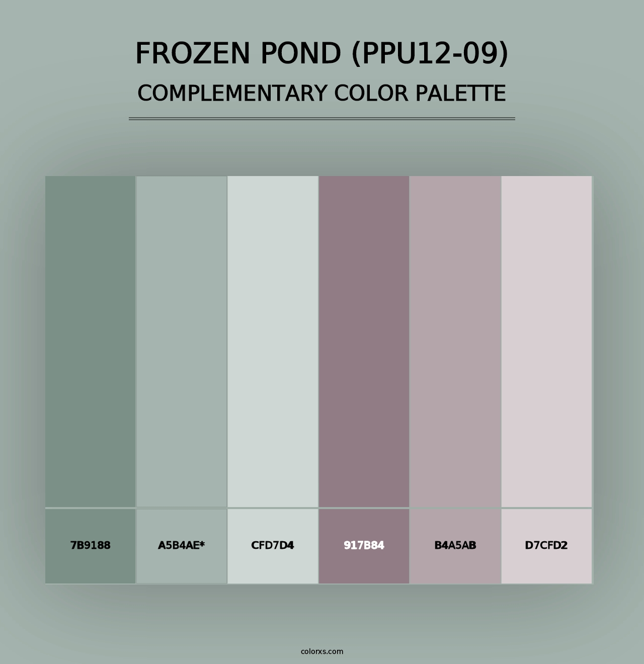 Frozen Pond (PPU12-09) - Complementary Color Palette