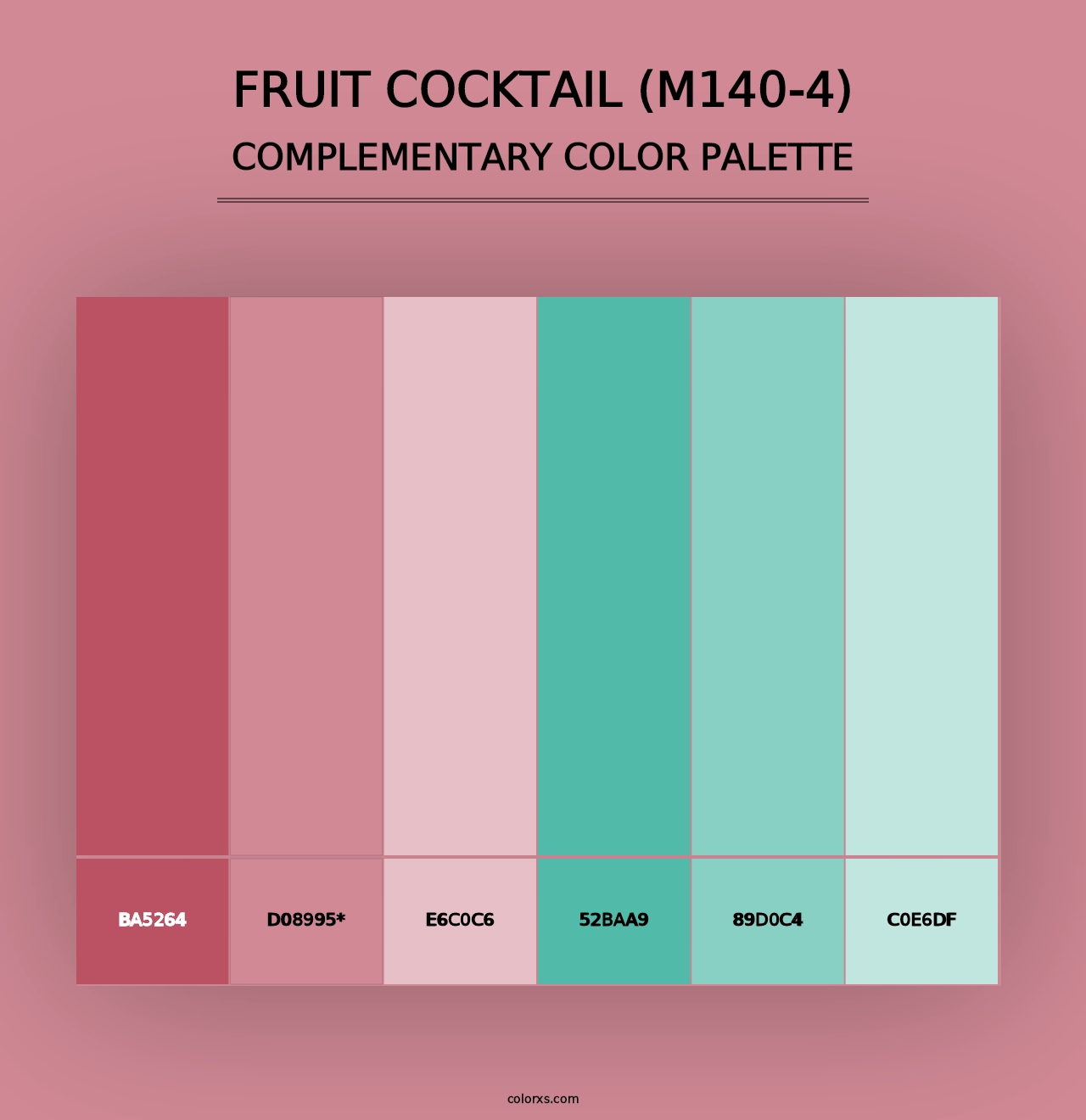 Fruit Cocktail (M140-4) - Complementary Color Palette