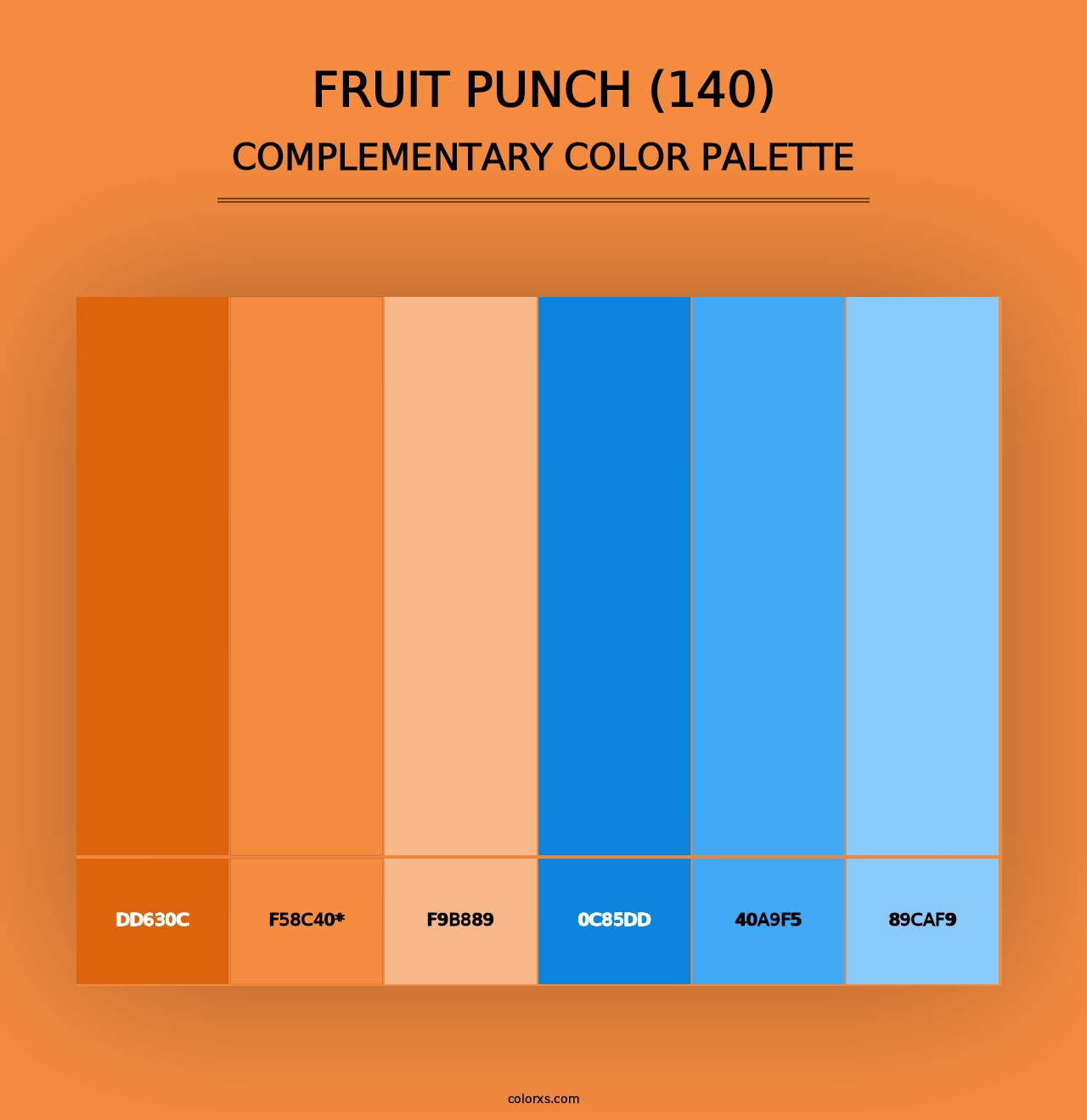 Fruit Punch (140) - Complementary Color Palette