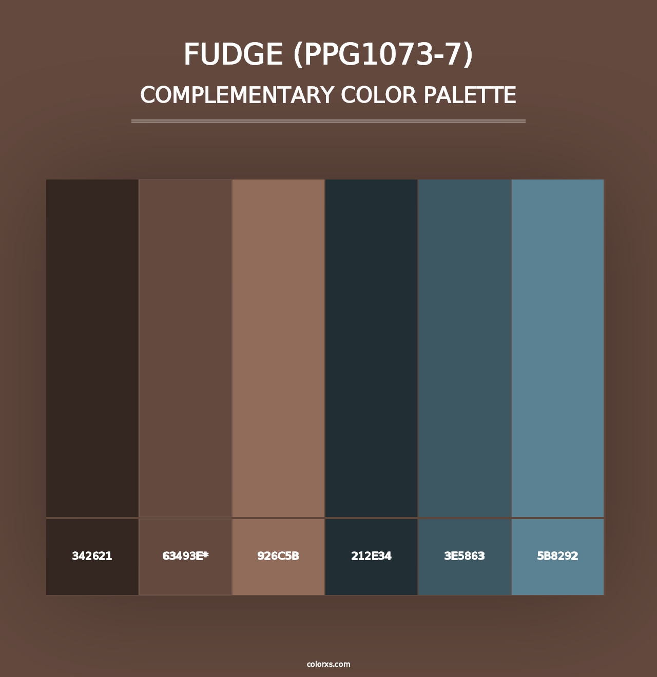 Fudge (PPG1073-7) - Complementary Color Palette