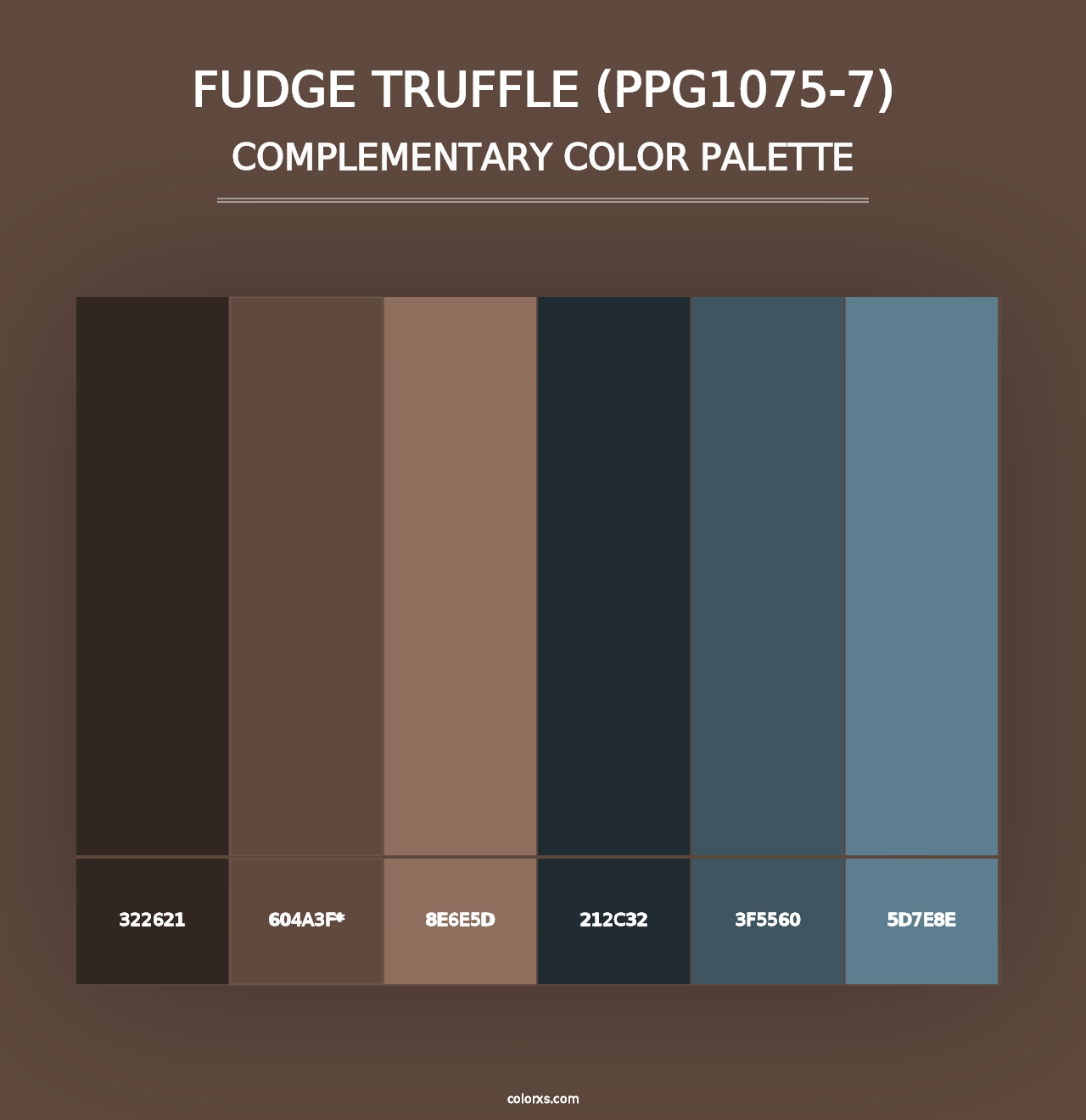 Fudge Truffle (PPG1075-7) - Complementary Color Palette