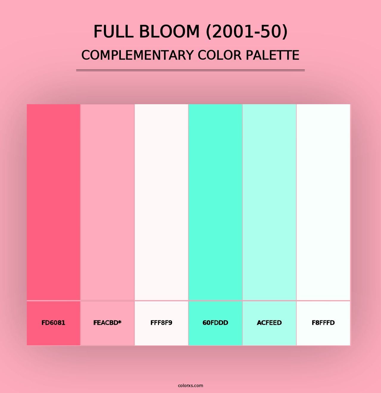 Full Bloom (2001-50) - Complementary Color Palette