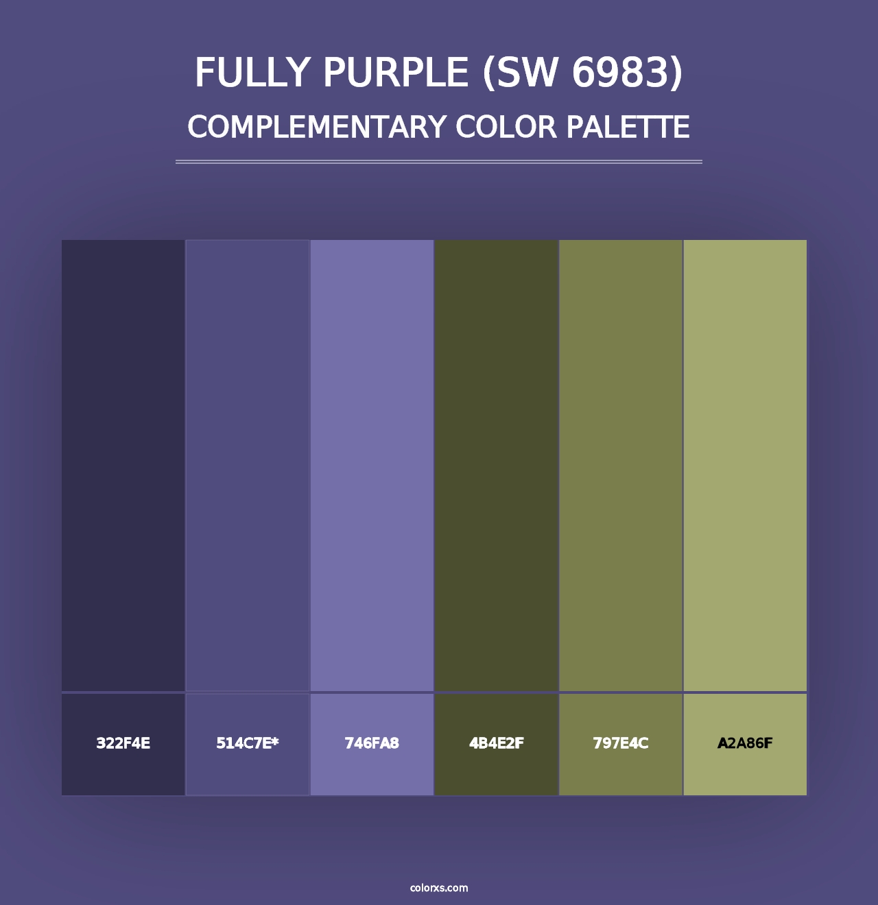 Fully Purple (SW 6983) - Complementary Color Palette