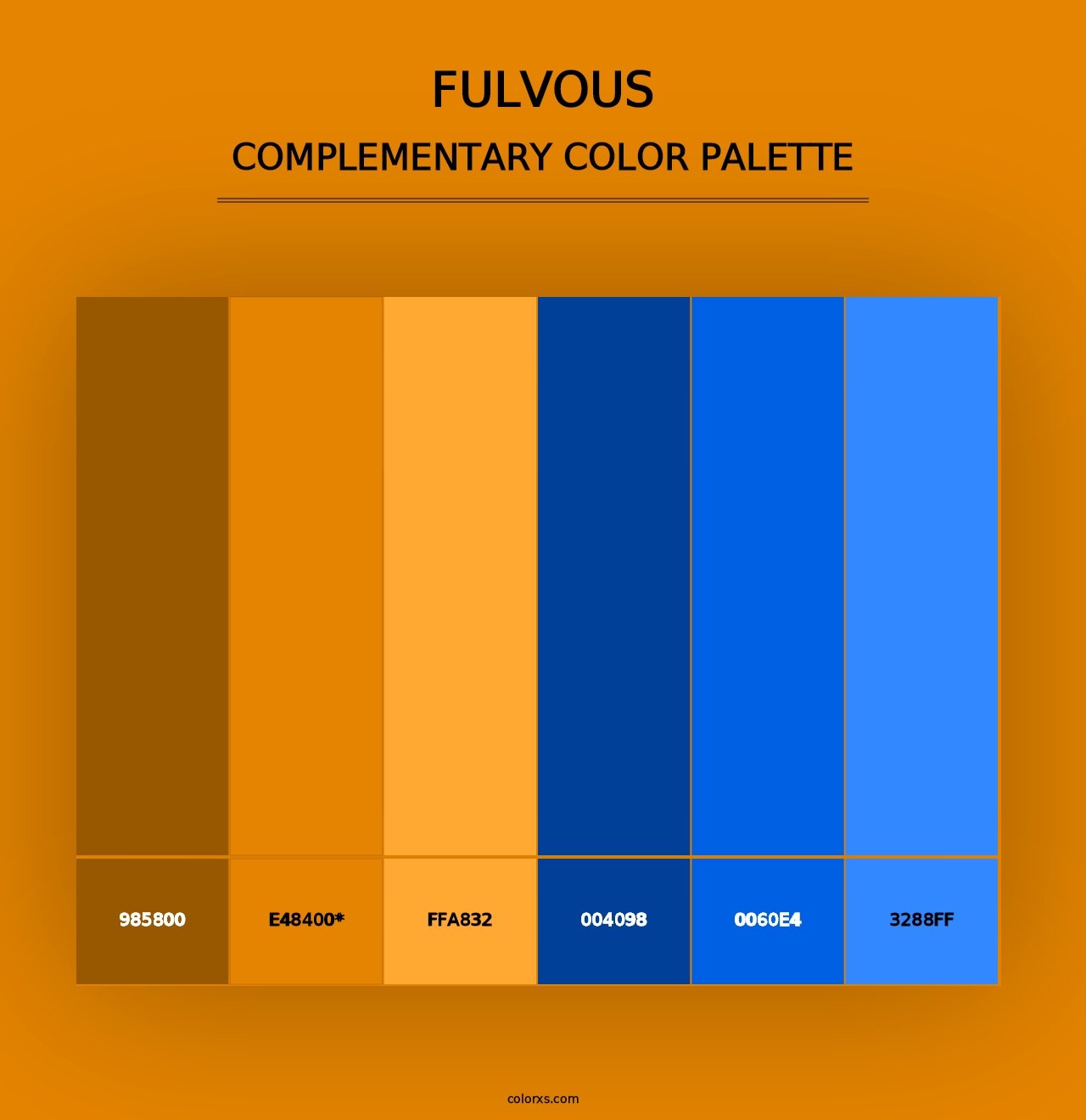 Fulvous - Complementary Color Palette