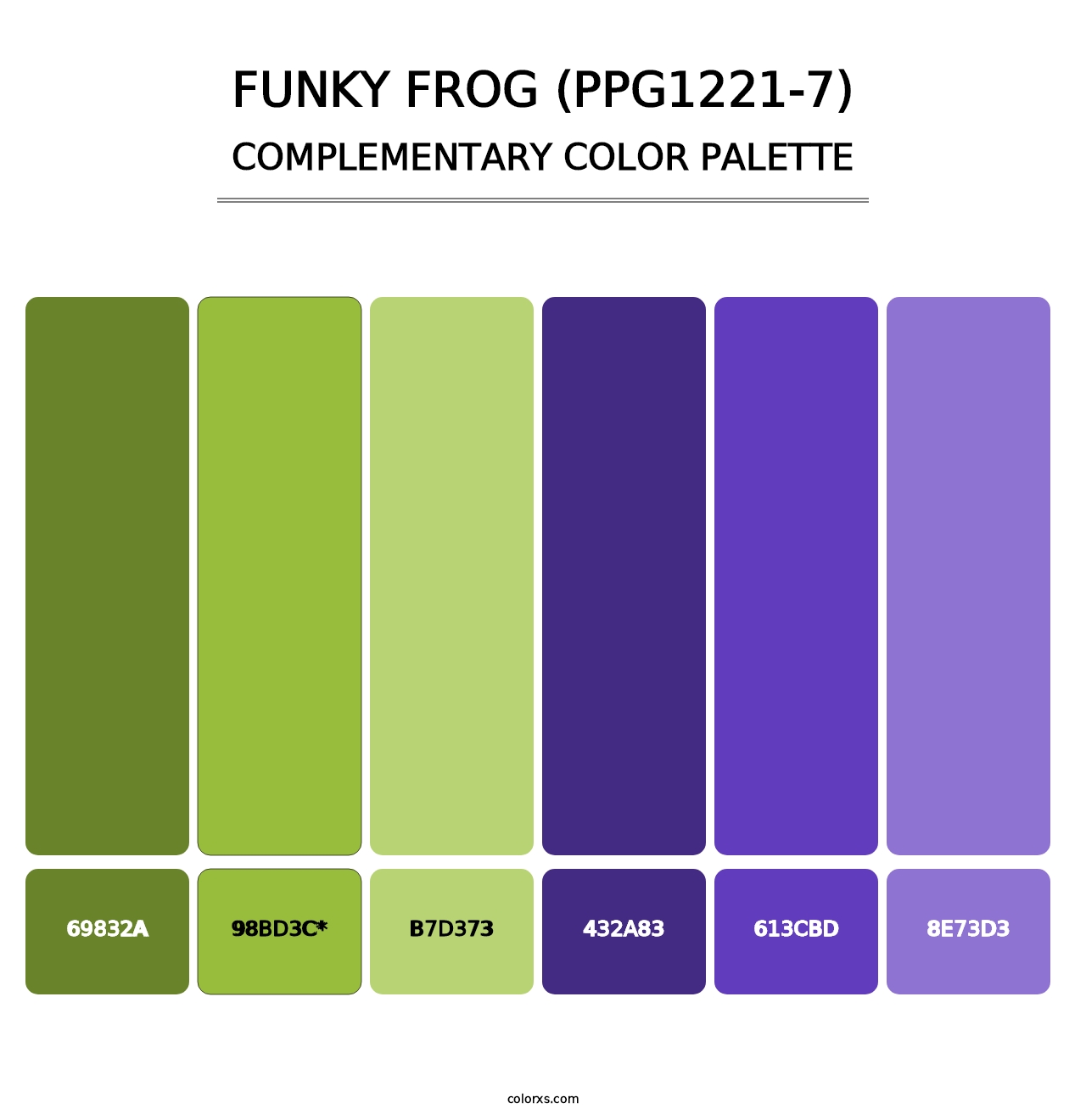 Funky Frog (PPG1221-7) - Complementary Color Palette