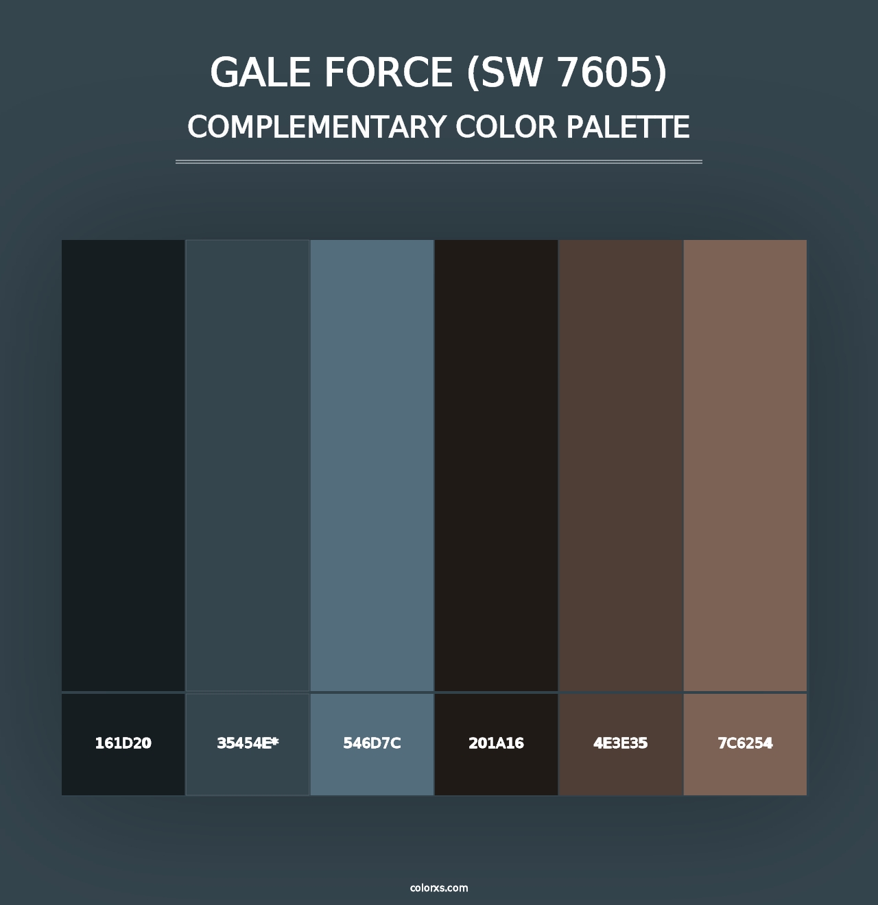 Gale Force (SW 7605) - Complementary Color Palette